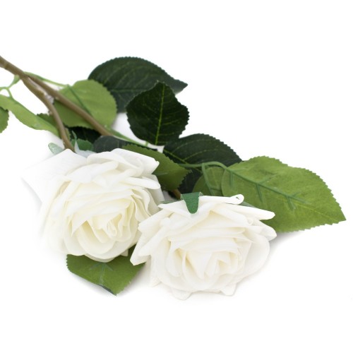Trandafir artificial F419-314 Pami Flower 35 cm Alb