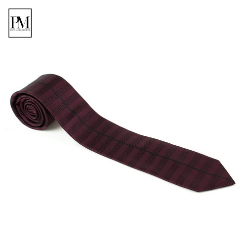 Cravata barbati Pami cu dungi orizontale, B517-238F-1, Grena