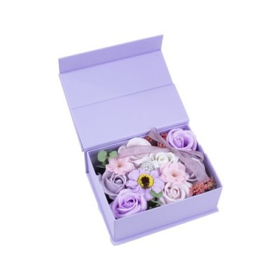 Cutie Aranjament Floral Sapun cu Spatiu Poto Pami