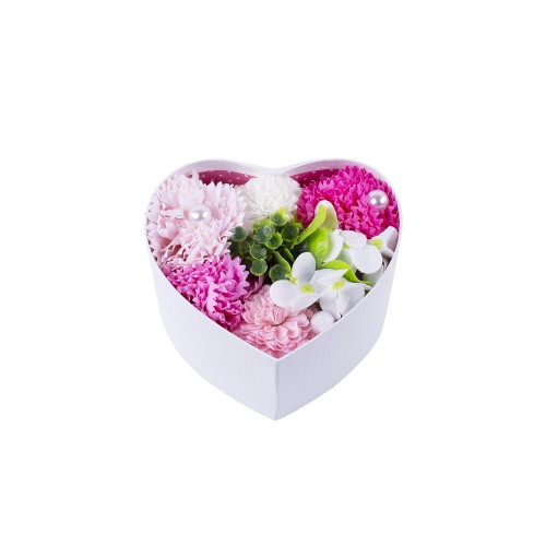 Cutie Flori Sapun in Forma de Inima Pami, FS1021-175-Roz